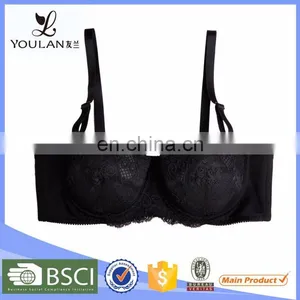 High Quality Delicate Young Lady Back Closure Sexy And Transparent Big Breast Bra thumbnail-1
