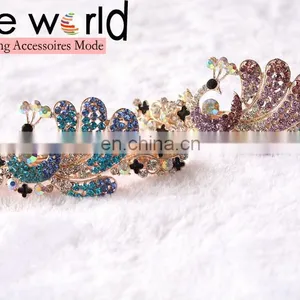 Elegant Peafowl Rhinestone Hair Barrette thumbnail-2