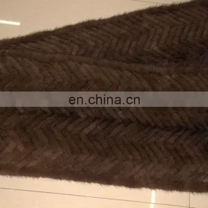 2105 Women Spring Knitted Mink Fur Scarf With Hood / Graceful Shawl for Lady thumbnail-3