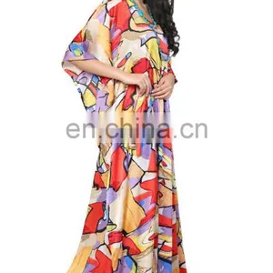 Modern Style Colourful Printed Ankle Length Kaftan / Fashinable Daily Wear High Quality Kaftan / Dubai Kaftan (kaftans 2017) thumbnail-5