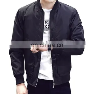 Custom Bomber Jackets-wholesale Nylon Bomber Jackets-ASHION STYLISH SOFT LAMBSKIN MEN BOMBER thumbnail-1