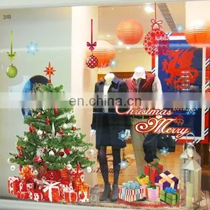 Dropshipping Christmas Stores Showcase Glass Removable Stickers Festival Wall Stickers Decoration, Size: 60 x 90cm thumbnail-1