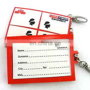 Wholesale Rubber Soft Pvc Metal Custom Plastic Silicone Leather Luggage Tag thumbnail-2