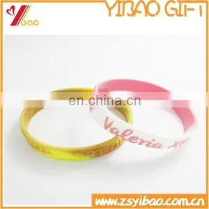Smart Dual Colors Silicone Wristband,Custom Red and Black Dual Colors/Segmented Colors/Mix Colors Silicone Bracelet Wristband thumbnail-2