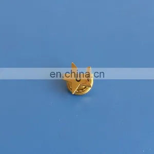 Customized Engraved Logo Gold Plated Five- Pointed Star Shape Small Metal Pins With Screw and Nut thumbnail-1