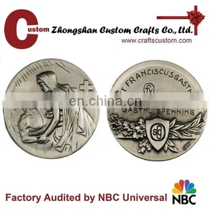 Custom Cheap Souvenir Fake Silver Metal Coin thumbnail-1