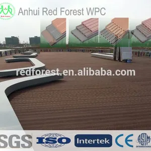 Outdoor WPC Decking Floor WPC Interlocking Decking Tiles thumbnail-3