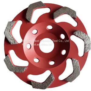 V Shape Tornado Grinding Cup Wheel Diamond Grinding Cup Wheel Disc for Concrete Granite Marble Stone thumbnail-3