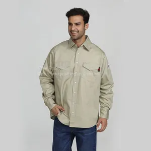 Flame-retardant Pearl Button Work Shirt for Welding Industry thumbnail-1