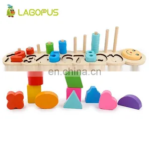Lagopus Montessori Materials Math Toy Learning To Count Numbers Digital Shape Match Learning Education Toy for Children thumbnail-2