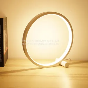LED Bedside Table Lamp For Bedroom Living Room Circular Acrylic Home Decoration Desk Lamp For Reading Dimmable LED Night Light thumbnail-5