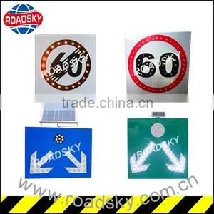 Square Metal Solar Panel Traffic Sign thumbnail-1