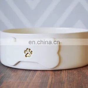 New Factory Custom Designer Deep Sublimation Ceramic Water Food Feeder Travel Pet Dog Cat Bowl for Travelling thumbnail-3