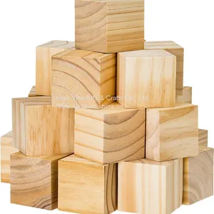 Wholesale Custom Blocks Wooden, Unfinished Wooden Dice, Blank Square Blocks thumbnail-5