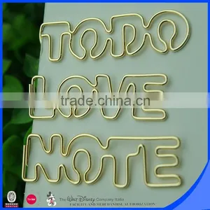 Custom Letter Paper Clip With Shiny Gold Finished Supplier's Choice thumbnail-4