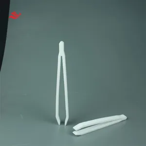 Manufacturer Supplies 150MM Length White PTFE Tweezers for Laboratory Use thumbnail-2