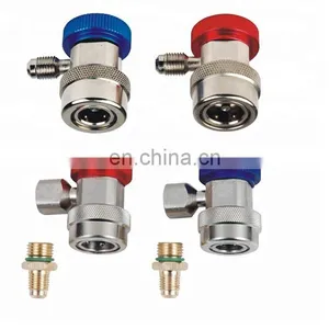 Adaptadores de Mudança Rápida QC-ML QC-MH, Coletor de Carro para Carga de Ar Condicionado, Acoplador Rápido de Latão para Refrigerante R134a thumbnail-5