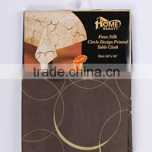 Printing Faux Silk Circle Design Tablecloth thumbnail-1