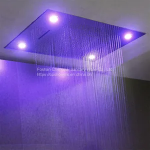 LED Shower Set Stainless Steel Sanitary Shower System Four Function Chromotherapy Showerhead thumbnail-3