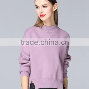 Korea Design Long Sleeve Pullover Cashmere Sweater for Ladies thumbnail-5