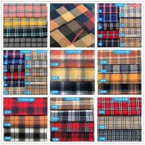 Large Stock Supply of Various Specifications of Colored Polyester Cotton Dyed Plaid Fabric thumbnail-5