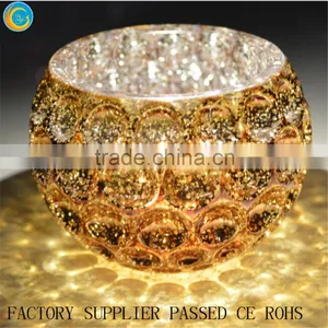 Online Shiny Gold Crystal Glass Candle Holders for Bar Deco Wedding Centerpieces Quality Choice thumbnail-1