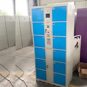 Commercial Smart Locker System for Shopping Malls – 12/24/36 Door Steel Storage Cabinet With Barcode Access | Bulk Order Available thumbnail-1