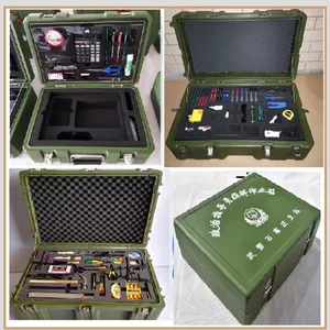 Derchy Outdoor Heavy Duty Waterproof Fold Field Desk Multifunctional Conductor Table Plastic Mobile Office Command Desk thumbnail-5