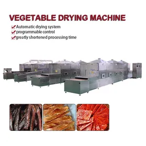 Industrial Microwave Meat Sterilizing Machine Beef Pork Chicken Maturation Dryer Jerky Meat Strip Dehydrator Plant EPC thumbnail-1
