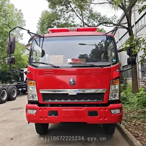 Cnhtc Howo Double Cab Mass Export Type Fire Fighting and Sprinkling Vehicle for Fire Rescue and Greenery Sprinkling thumbnail-3