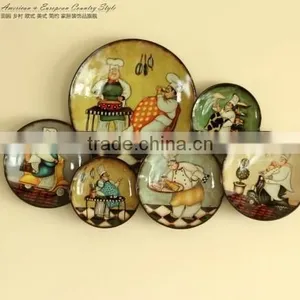 European Style Hand Drawing Wall Hanging Decorative Plate Ornaments thumbnail-1