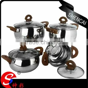 4pcs Set Stainless Steel Cookware Set Cooking Pot With Side Handles thumbnail-1
