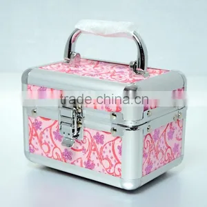 AN171ANPHY Small Jewelry Case Suitcase Flannelette Setting Mirror Aluminum Makeup Box Treasure Box 14*10*10cm 300g Customize OK thumbnail-4