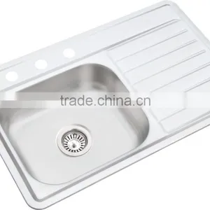 80x50cm XAL8050EL Stainless Steel Kitchen Sink Single Bowl Brushed Finish South America thumbnail-1