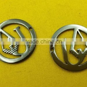 25mm Sew-on Logo Metal Badges For Jeans Clothes -- MZ6080 thumbnail-5