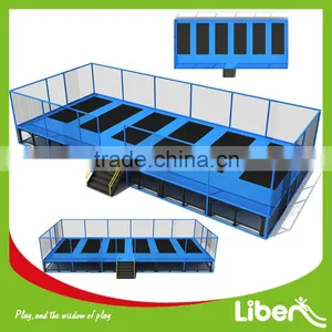Commercial Use Popular and Hot Selling European Standard Cheap Indoor Rectangular Jumping Trampoline Park With Enclosure thumbnail-1