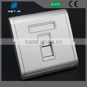 Wall Faceplates Rj45 Wall Socket, One Port Gold Color Wall Faceplates thumbnail-1
