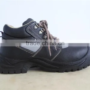 Low-cut Genuine Leather Steel Toe PU Injection Safety Shoes Sj67 thumbnail-1