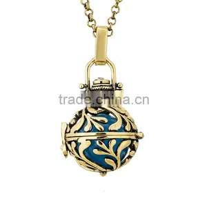 OEM Gold Filigree Cage Pregnancy Necklace thumbnail-2