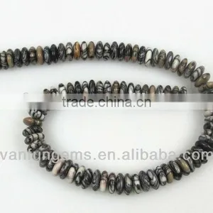 China Factory Direct Wholesale 25mm Network Stone Rough Coins Semi Precious Natural Network Stone thumbnail-3