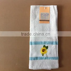 Cotton/polyester White Waffle Embroidery Tea Towel TY224 thumbnail-1