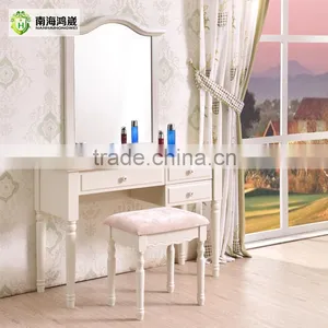 Modern White Wood MDF Panel Simple Vanity Korean Furniture Dressing Table Quality Choice thumbnail-1