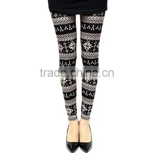 White Black Deer Print Tribal Leggings Wholesale Women Custom Leggings thumbnail-5