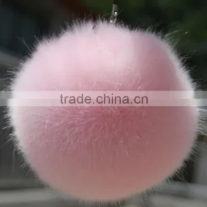 Hot Sale Fake Rabbit Fur Balls Unisex Keyring 9cm Size Fashion Accessories thumbnail-5