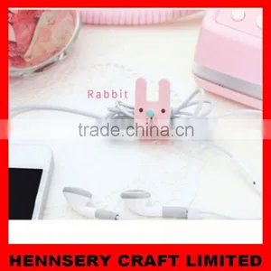 Customized Shape and Logo Soft Pvc Rubber Charming Silicone Cable Holder thumbnail-1