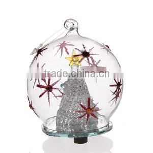 Wholesale Glass Ball With Christmas Tree Inside Lighted up thumbnail-2