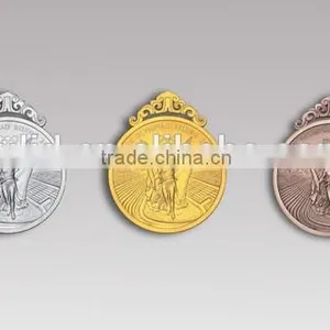 Gold Medallions With Chains, 3D Gold Silver Bronze Medallion, Custom Logo Gold Medallions thumbnail-1