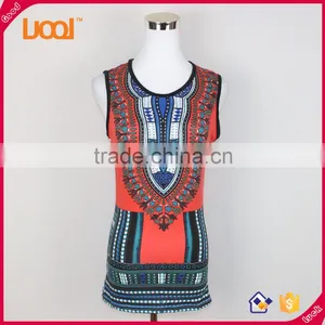 China Supplier in Bulk Dashiki Vest Top, Ladies African Ethnic Tank Top, Latest Women Dashiki Top thumbnail-1