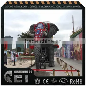 Exhibition Elephant Walking Mechanical Elephant Animatronic Elephant thumbnail-1