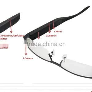 Black Digital Video RecorderWebcam Mini DV 720P Hidden Camera Glasses thumbnail-6